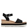 TOMS Women's Diana Wedge Sandal, Black Heavy Canvas, 5.5 UK #1