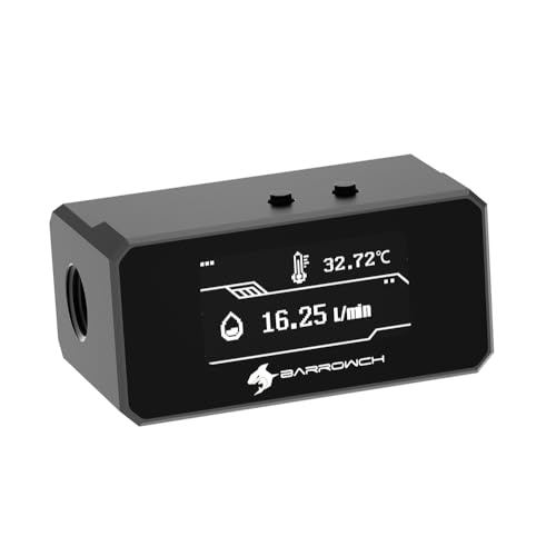 Barrow Flussmeter OLED noir capteur de débit haut de gamme pour châssis PC