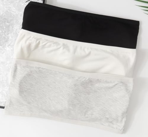 Girl's Bandeau Bra with Removable Padding Strapless Tube Bra for Girls and Teens4