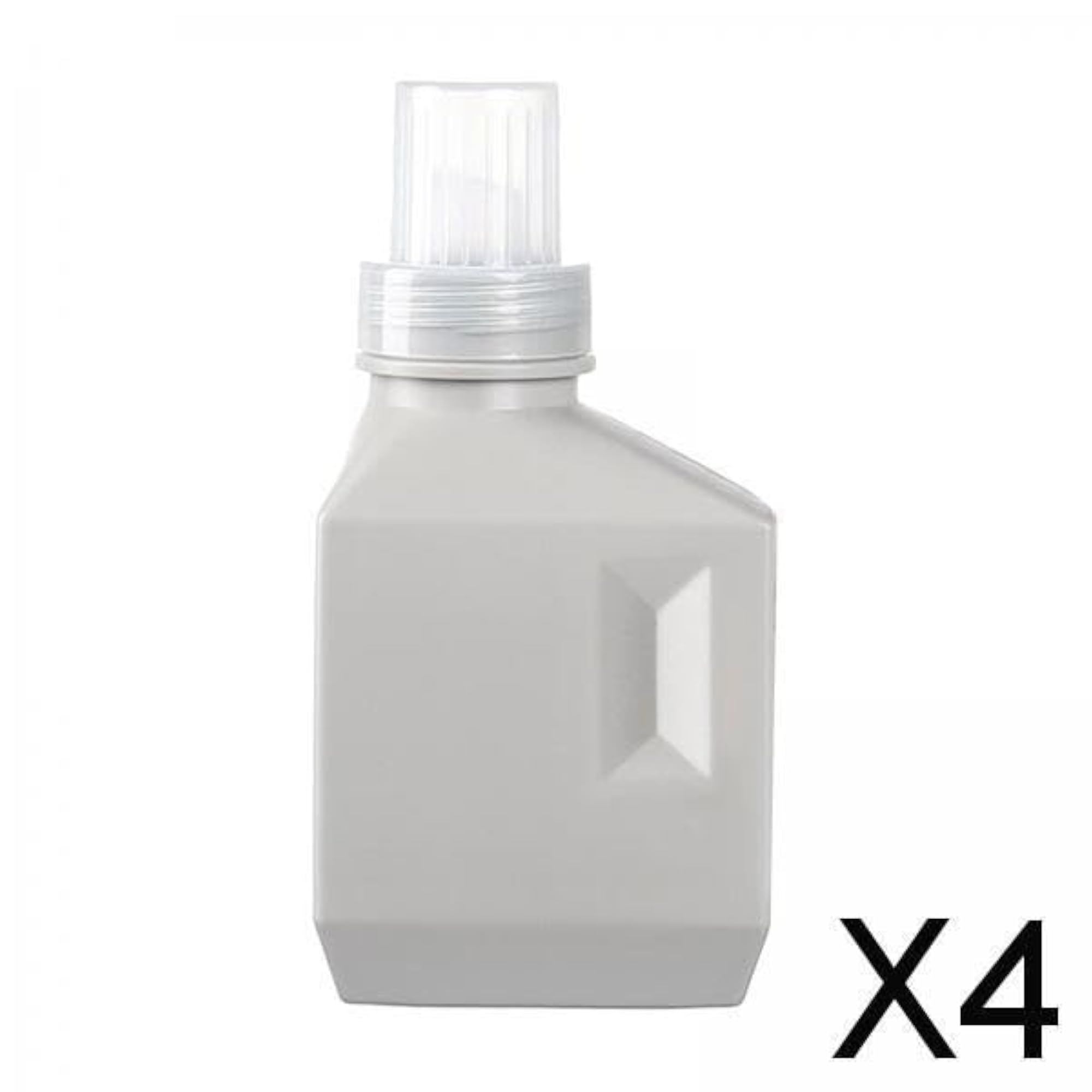 4xLaundry Bottle with Label Large Capacity for Detergent Home Use Gray 1000ML