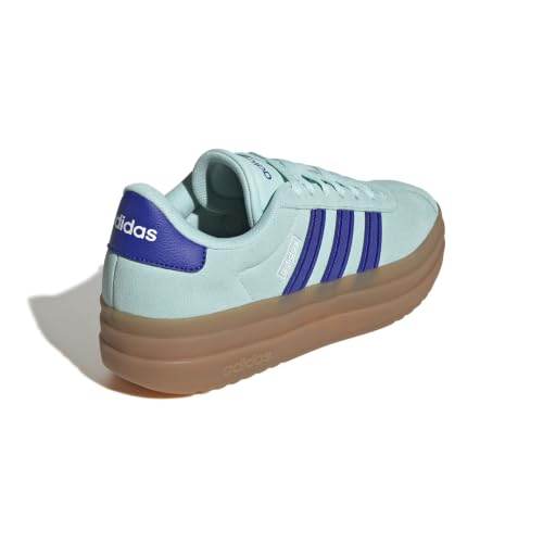 Image of adidas Womens Vl Court Bold Lace Up Sneakers Shoes Casual - Pink