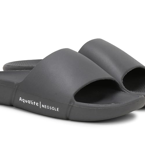 Image of Aqualite NEO-1257 Men Slides slipper with Slip-on wear, Comfort and Flat Base flipflop for dailywear uses
