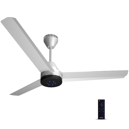 Colorbot Stella BLDC Ceiling Fans 1200mm | BEE 5 Star Rated Power Saver | AeroQuiet+ Technology | 370 RPM | Remote Control (Boost, Timer, LED, Reverse Mode) | 4 Years Warranty (Arctic White)
