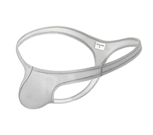 COMLIFE Men's Translucent Mesh Thong Underwear Low Rise High Stretch T-back Underpants4