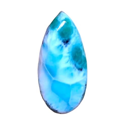 Larimar dos plat calibré 29x13x6mm pour sertissage de bague réussi sans casse