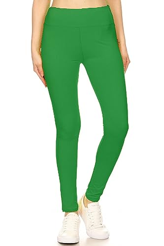 Image of Leggings Depot High Waisted Leggings for Women Buttery Smooth & Soft Women's Solid Yoga - Reg, Plus, 1X3X, 3X5X