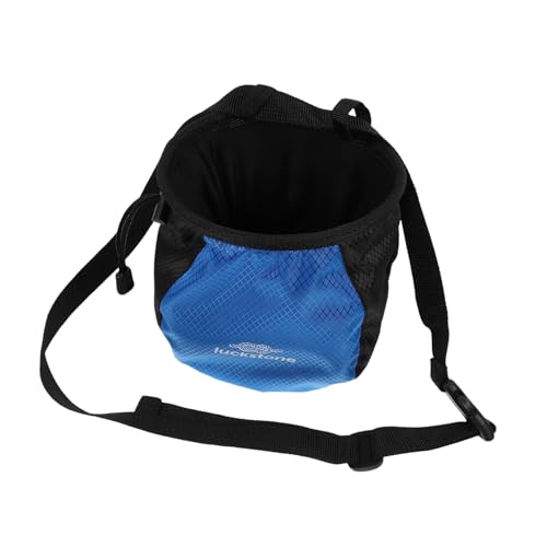 BESPORTBLE Bolsa de Polvo Antideslizante para Exteriores Titular Cable Cubo de Tiza Bolsas Gancho Powerlifting Neceser Gimnasio Gym riñonera Multiusos Bolsa de Polvo de Tiza Poliéster Blue