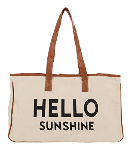 Funky Junque Canvas Tote Bag – Large Beach Bag with Sayings, Summer Vacation & Pool Party Essentials, 20” x 15”