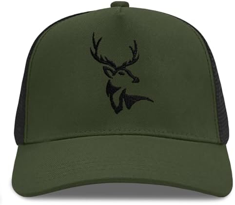 Breathable Hunting Hat for Men - Adjustable Mesh Trucker Hat, Lightweight Outdoor with Sweatband for Deer/Duck Hunting