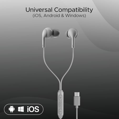 Image of boAt Bassheads 100 Type C in-Ear Earphones(Grey)