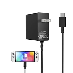 Charger for Nintendo Switch,45W GaN USB C Charger with 6FT Charging Cable,15V 2.6A AC Adapter Compatible with Nintendo Switch/Lite/OLED/Dock,Support TV Mode
