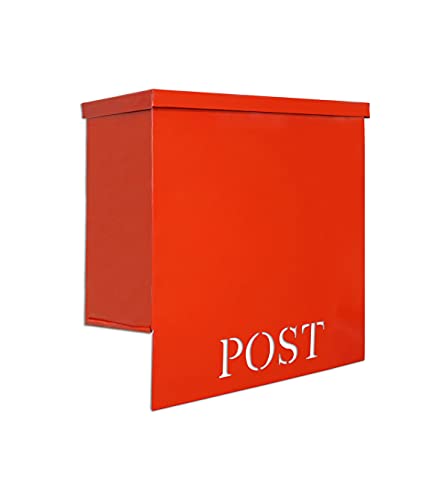 Lowest Price NACH Stanley Large Classic Post Metal Mailbox, Max Rust Protection, Red, 11.9x6x12.7 inches, UH-1000RD-A by North American Country Home