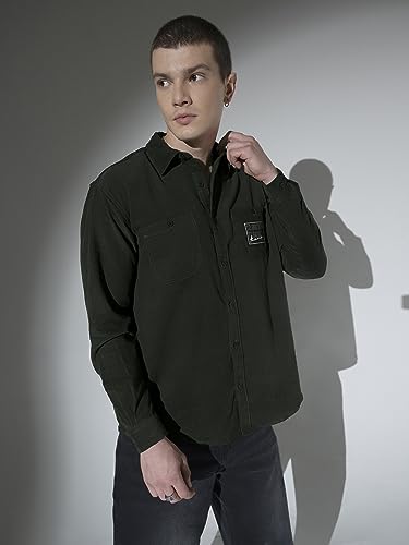 Image of Hubberholme Men's Oversized Full Sleeve Corduroy Shirt