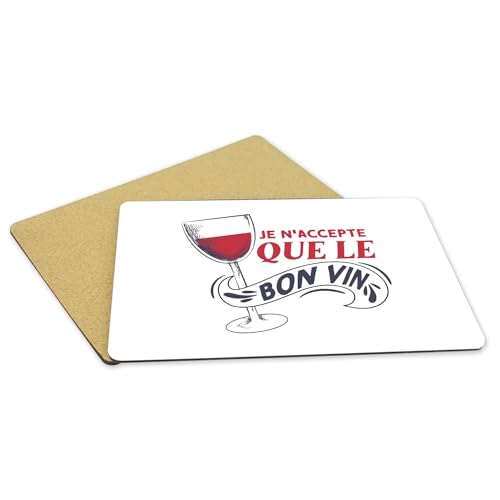 Lot de 4 napperons souples anti-tache grand format pour table