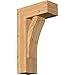 Ekena Millwork BKT0806X18X30THR05SWR Thorton Block Smooth Bracket w/Offset Brace, Western Red Cedar