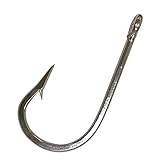 Fishing Hooks Saltwater Southern Tuna Hooks, 15pcs Trolling Hooks Big Game Fishing Hooks Stainless Steel Forged Hooks Extra 6X Strong Circle Hooks Ultra Sharp Tapered Ring Knife Point Hooks