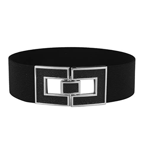 Women's Stretchy Waist Belt Vintage Retro Elastic Cinch Belts Waistband For Dresses3