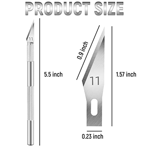 Jetmore 10 Pack Exacto Knife Set, Hobby Knife, SK-5 High Carbon Steel Craft Knife for Pumpkin Carving, DIY, Art, Cutting, Stencil