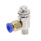 Válvulas de solenoide Exhaust Valve 2 Position 3 Way M5 Female 1/8 Inch Male Thread Button TV-3P With Fiittings 1Pcs(8MM)