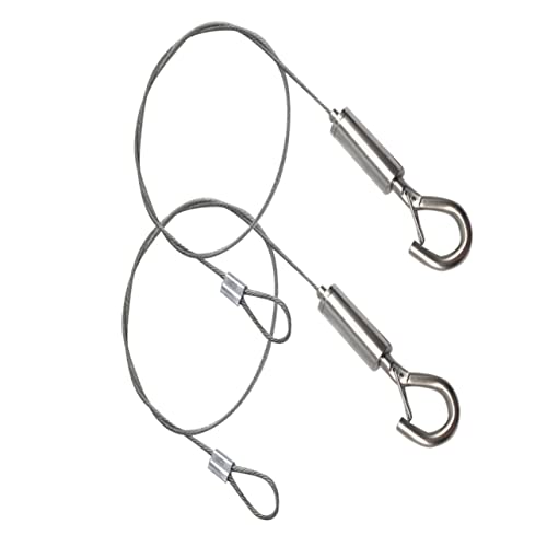 ARTIBETTER 2pcs Cable Hanging Wire Hanging Cable Sign Hanging Wire Suspension Cable Grow Light Chain Silver