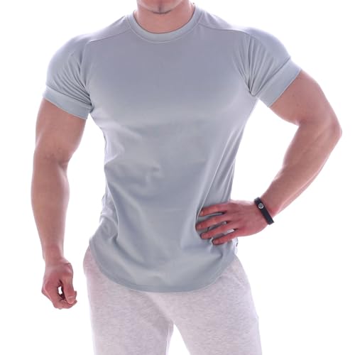 Workout Shirts for Men Short Sleeve Quick Dry Athletic Gym Active T Shirt Moisture Wicking4