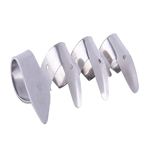 NOLITOY 8個 バンジョーフィンガーピック サムピック フィンガーピッキングギター ギターフィンガーピック ベースフィンガーピック ステンレスギターピック 親指 選ぶ 4点セット