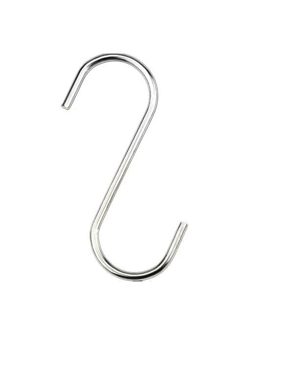 MyFisher zlj6688 Stainless Steel S-Hook S-Shaped Metal S-Hook Kitchen Bedroom Bathroom Door Rear Crossbar Hook Multi-Functional Meat Hook(9cm-10Pcs)