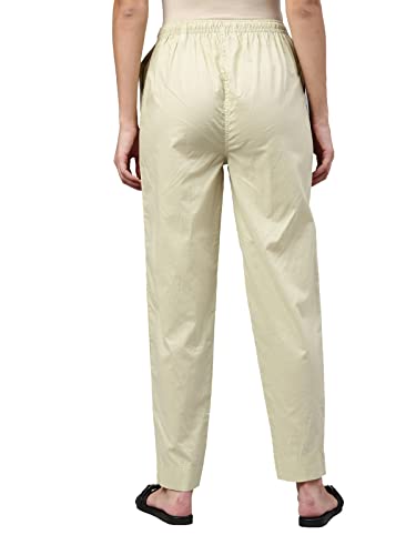 Image of GO COLORS Soft Cotton Pant Full Length for Women| Breathable, Mid Rise