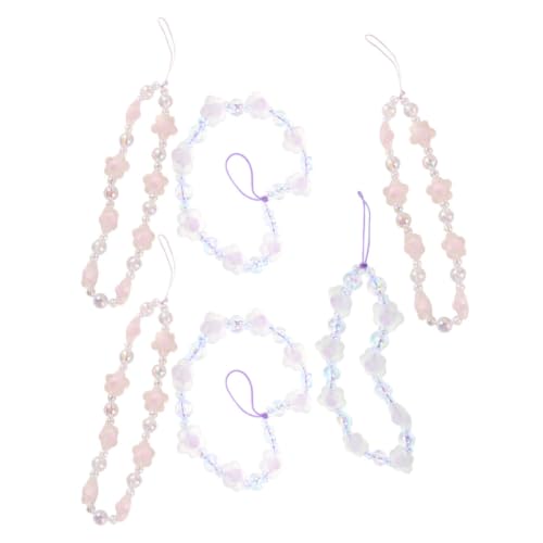 Cuentas de acrílico en cadena corta para muñeca que asegura tu teléfono y bolso con elegancia