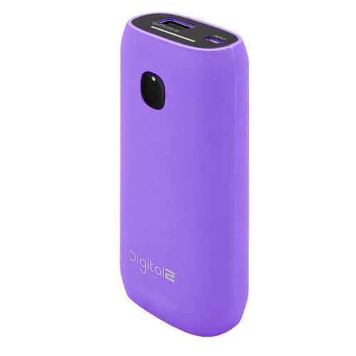 Digital2 Portable Battery PRO with LED Battery Life Indicator - Purple (DP-4400F_PL)