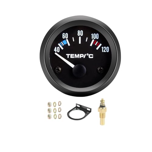 Lagwiuy 789789 Universal 2 Inch 52Mm Water Temperature Gauge Kit, 100-250℉ Water Temp Gauge Kit, Dc 12V Water Temp Thermometer Meter Kit With Sensor For Ship Marine Boat Car Truck Motorcycle Vehicle Automotive cover