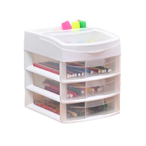 Consejos para Comprar Cajones de plastico comprados en linea. 44 Italhome Cajonera De Plástico, Mini Organizador De Escritorio Multiusos Con 3 Cajones Transparentes Sesia