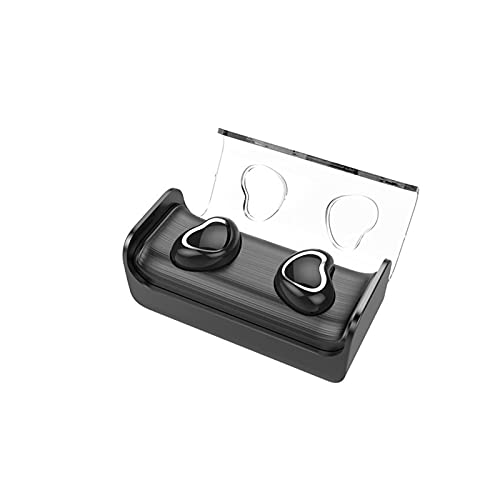 HKJZ SFLRW Bluetooth 5.0 Wireless Earbuds with Wireless Charging Case IPX8 Waterproof TWS Stereo Headphones in Ear Built in Mic Headset Premium Sound with Deep Bass for Sport Black (Color : A)