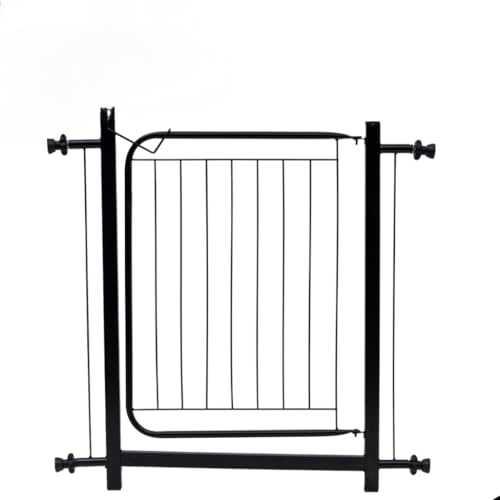 Grade Portão Proteção Pet Cachorro 80 A 90 Cm Criança Cães(Preto)