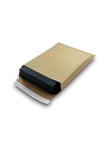 100x Versandtaschen Stars Gold Large - Mit Rückgabeverschluss