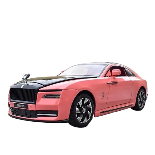 Modelos A Escala 1 24 Modelo Coche Juguete Rolls-Royce Ghost Aleación Fundida A Presión con Sonido Y Luz Modelo Coche Juguete Extraíble Decoración del Hogar(Rosado)