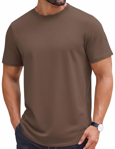 Image of COOFANDY Mens T-Shirts 100% Cotton Crewneck Short Sleeve Tees Casual Plain Shirts