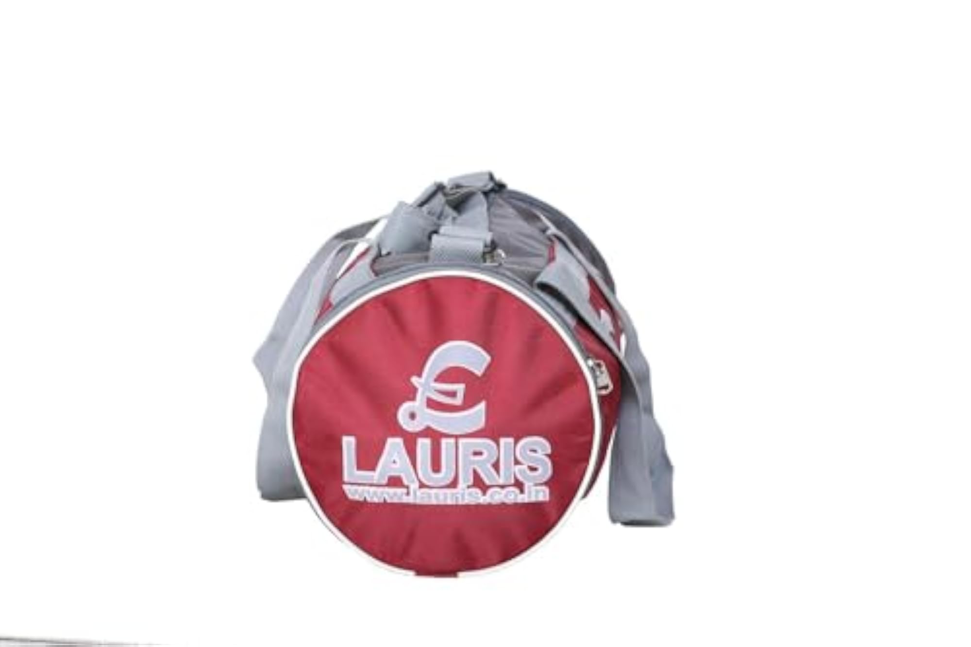 Stylish Maroon and Grey Sports Duffel Bag