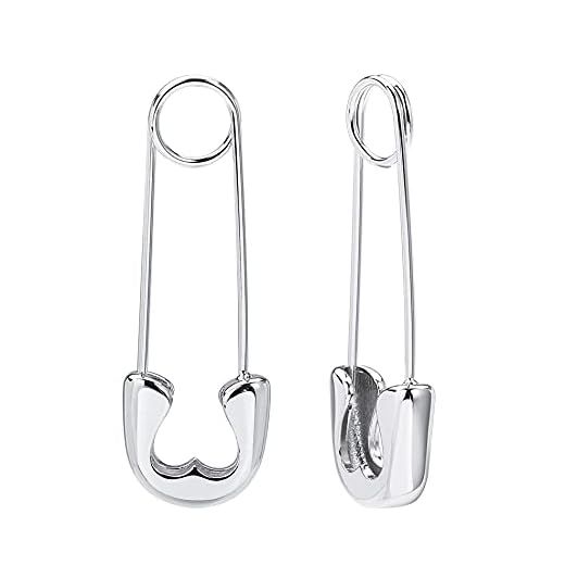 Draculaura Costume Silver Safety Pin Earrings
