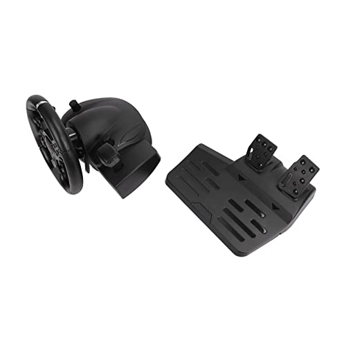 Volante de Carreras para Juegos Ajustable con Rotación de 270° Pedal USB 7 en 1 para 360/ ABSDiámetro 11 Pulgadas