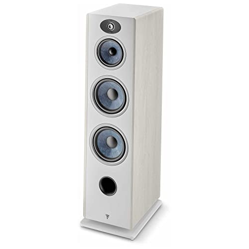Focal Vestia No4 Ultimate - Altoparlante da pavimento a 3 vie, finitura in legno chiaro, venduto singolarmente