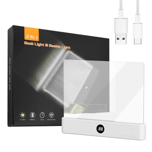 Lunga durata e portatile: Non cercare mai le prese di corrente! Questa luce da lettura per libri offre oltre 35 ore con una singola carica, ideale per lettori o studenti a tarda notte. Le scrivanie dal design elegante e leggero o l'attrezzatura da viaggio. La ricarica USB-C garantisce rapidi caricamenti.