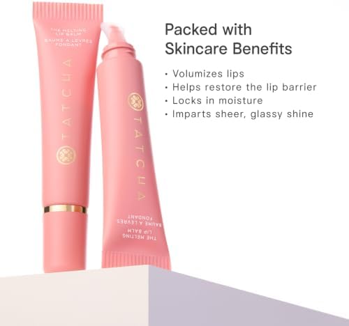 TATCHA The Melting Lip Balm, Pinku, Pink Volumizing Balm to Oil - 4