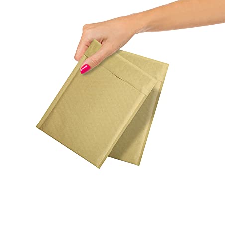 ABC Padded Envelopes Kraft Bubble Mailers 4x7 inch Size. 25 Pack Bubble Mailers. Brown Color Padded Envelopes. 4 x 7 Size Shipping Envelopes. Kraft Bubble Envelopes for Mailing Packing Shipping.