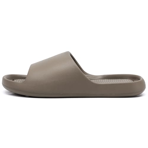 Image of Arch Support Shower Shoes for Women and Men Quick Drying with Drain Holes Slide Sandals Soft Cushioned Anti-Slip Pool Slides Comfort Bathroom Shower Slides