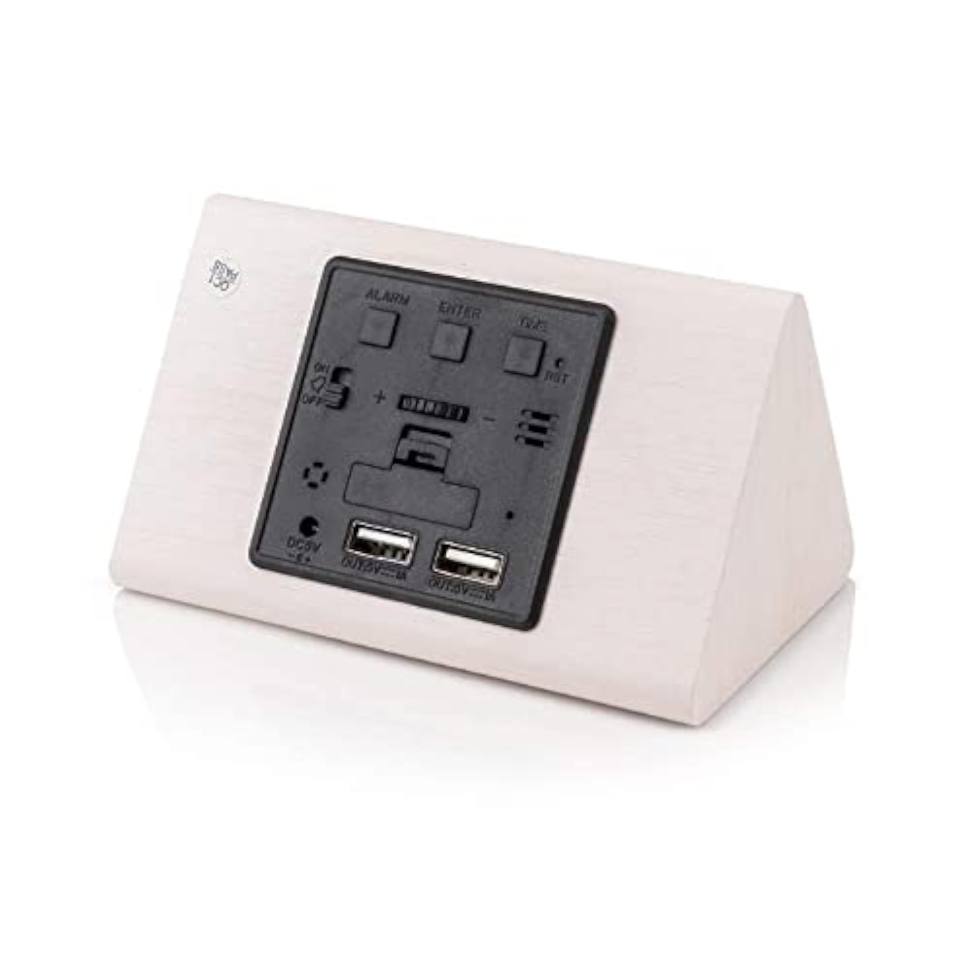 TM Modern Triangle Wood LED Digital Desk Clock