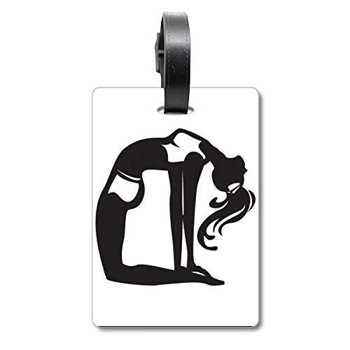 Étiquette de voyage Yoga Girl pour repérer facilement son sac à l'aéroport