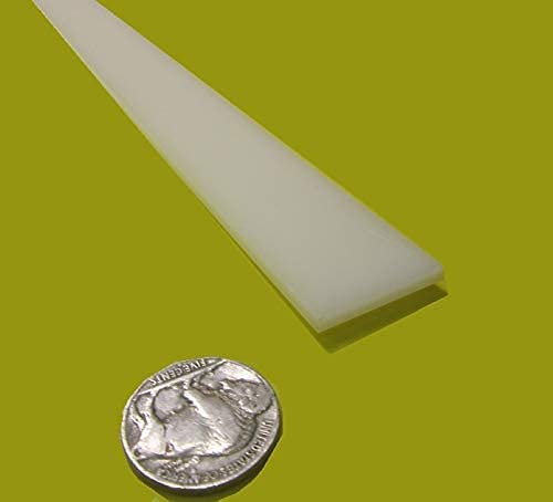 White HDPE (High Density Polyethylene) Rectangular Bar .125