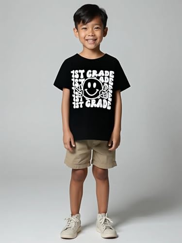 Image of Unique Baby Boys 1st Grade Vibes Only Back to School T Shirt
