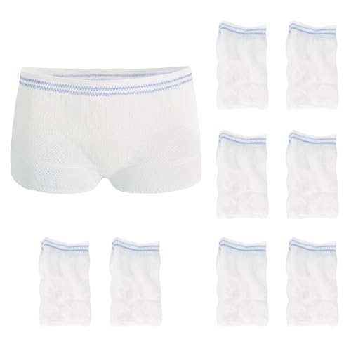 FUIPVGI 8 Pièces Culottes Post Accouchement, Culottes en Filet pour Incontinence, Filet Serviettes Hygiéniques Après la Naissance pour l'incontinence pour...